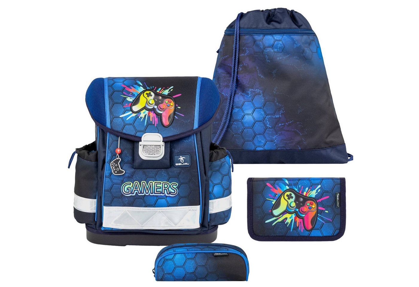 Belmil Schulranzen "Classy" 2026 Set 1. Klasse neue Designs, 4tlg. Set ab 1. Klasse, Grundschule, Einschulung, Jungen und Mädchen Belmil Schulranzen "Classy" 2026 Set 1. Klasse neue Designs, 4tlg. Set ab 1. Klasse, Grundschule, Einschulung, Jungen und Mädchen von Belmil