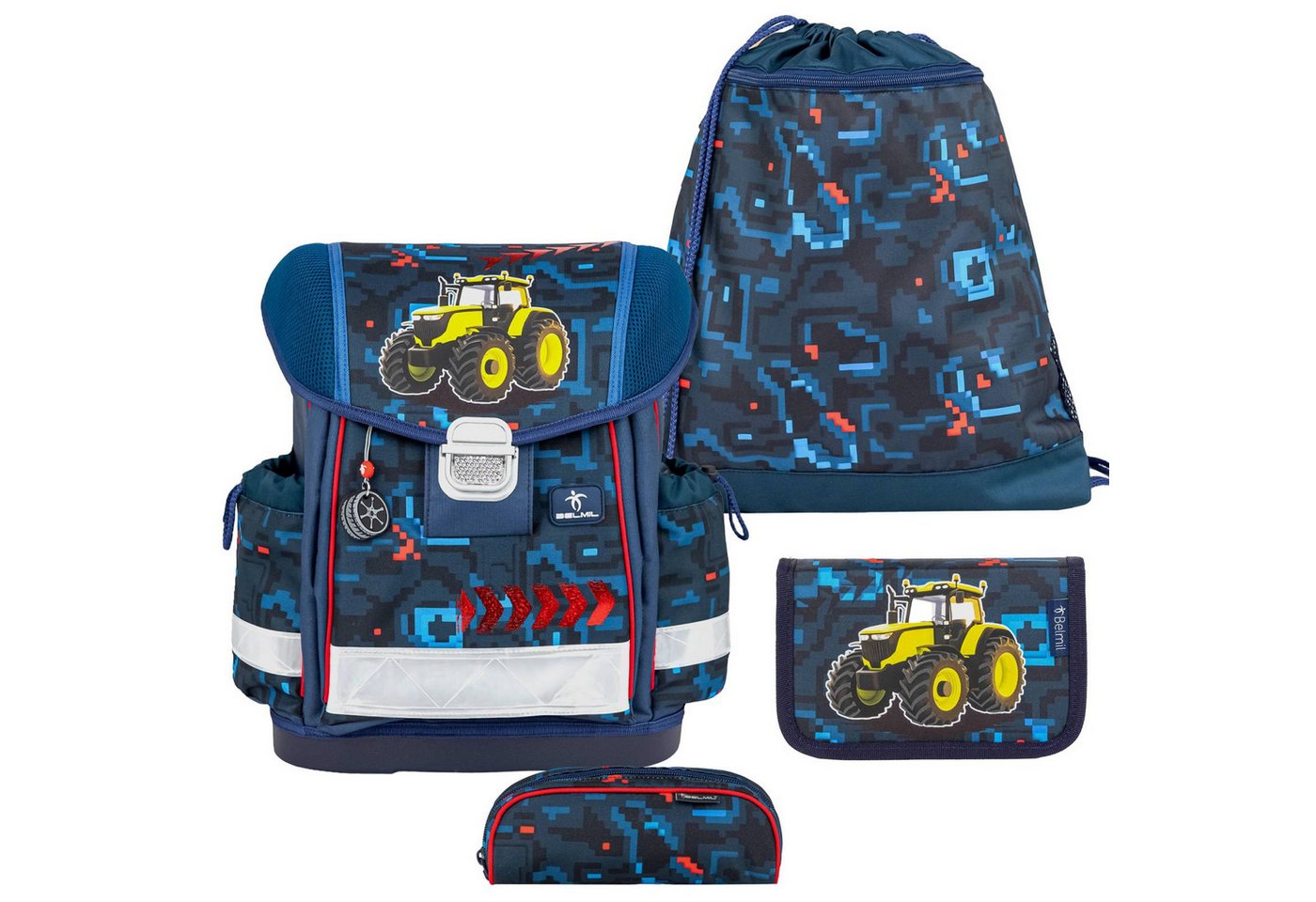 Belmil Schulranzen "Classy" 2026 Set 1. Klasse neue Designs, 4tlg. Set ab 1. Klasse, Grundschule, Einschulung, Jungen und Mädchen Belmil Schulranzen "Classy" 2026 Set 1. Klasse neue Designs, 4tlg. Set ab 1. Klasse, Grundschule, Einschulung, Jungen und Mädchen von Belmil