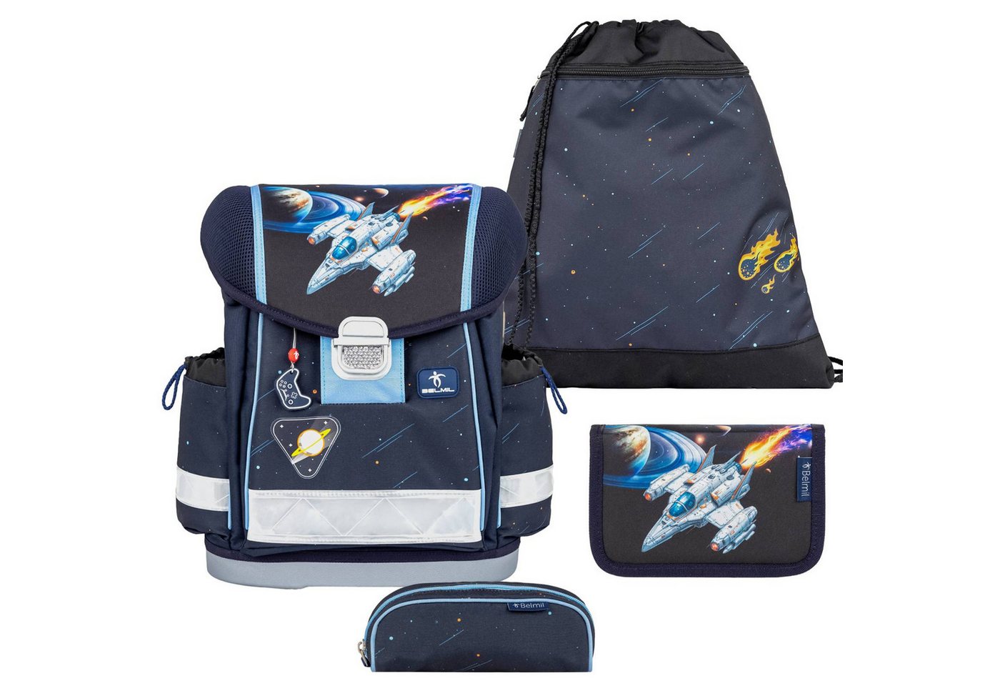 Belmil Schulranzen "Classy" 2026 Set 1. Klasse neue Designs, 4tlg. Set ab 1. Klasse, Grundschule, Einschulung, Jungen und Mädchen Belmil Schulranzen "Classy" 2026 Set 1. Klasse neue Designs, 4tlg. Set ab 1. Klasse, Grundschule, Einschulung, Jungen und Mädchen von Belmil