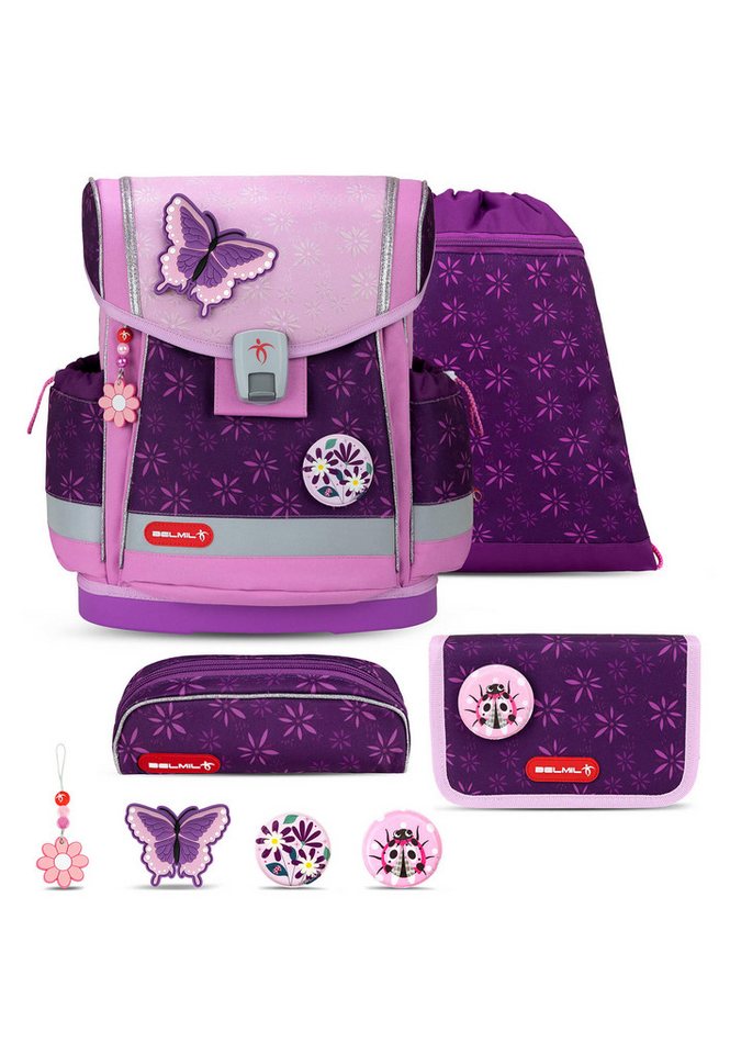 Belmil Schulranzen Classy Plus, Brustgurt,Magnetverschluss, Patches von Belmil