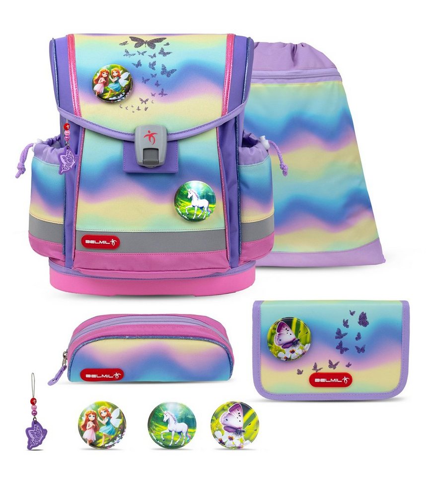 Belmil Schulranzen Classy Plus Schulranzen Set 5-teilig mit Brustgurt von Belmil
