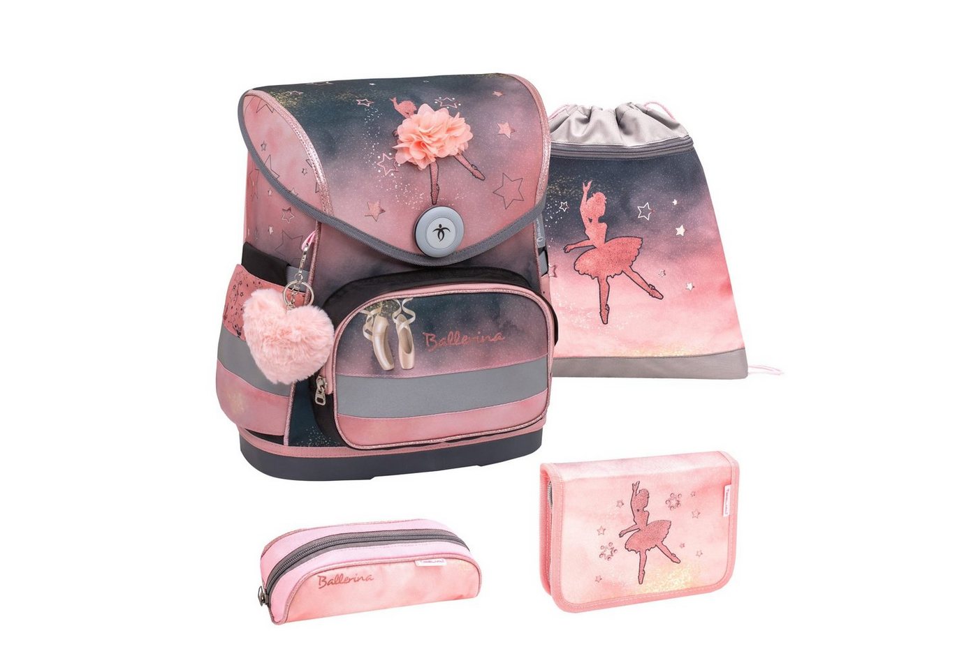 Belmil Schulranzen Compact ergonomisches Schulranzen-Set 4-teilig von Belmil