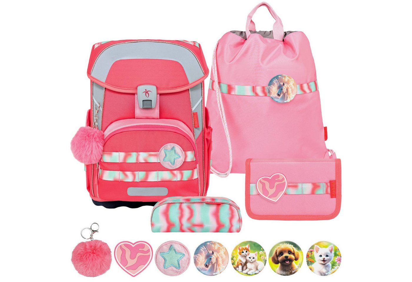 Belmil Schulranzen Maxi Plus 2026, 4tlg.,1. Klasse, Grundschule, Einschulung, Jungen, Mädchen von Belmil