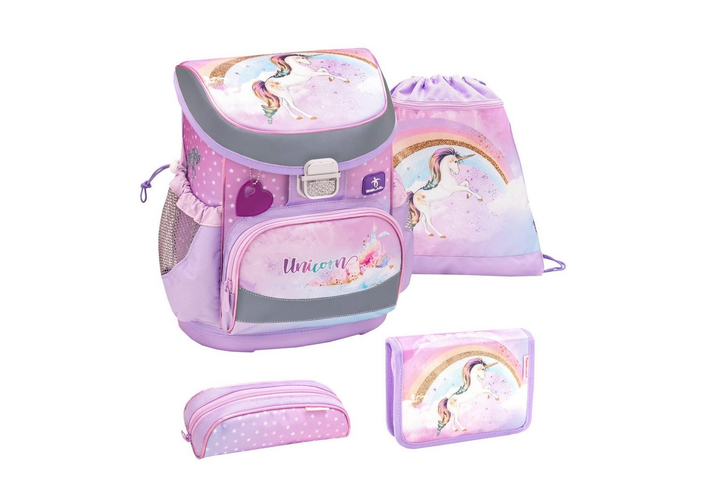 Belmil Schulranzen Mini-Fit ergonomisches Schulranzen-Set 4-teilig von Belmil