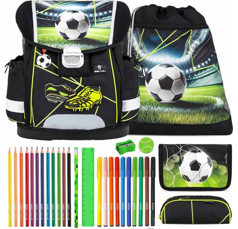 Belmil Schulranzen Set Classy 10-teilig 2025 Jungen Champion's Kick von Belmil