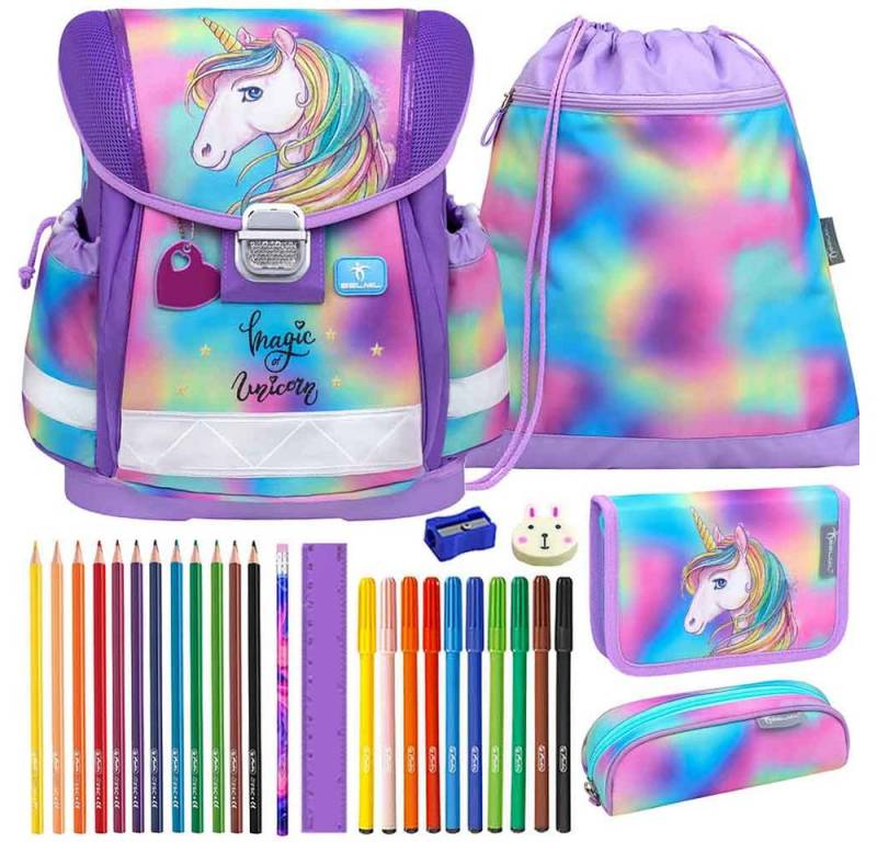Belmil Schulranzen Set Classy 10-teilig 2025 Mädchen Magic of Unicorn Mane von Belmil