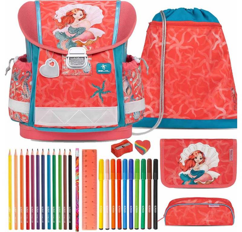 Belmil Schulranzen Set Classy 10-teilig 2025 Mädchen Sea Queen von Belmil
