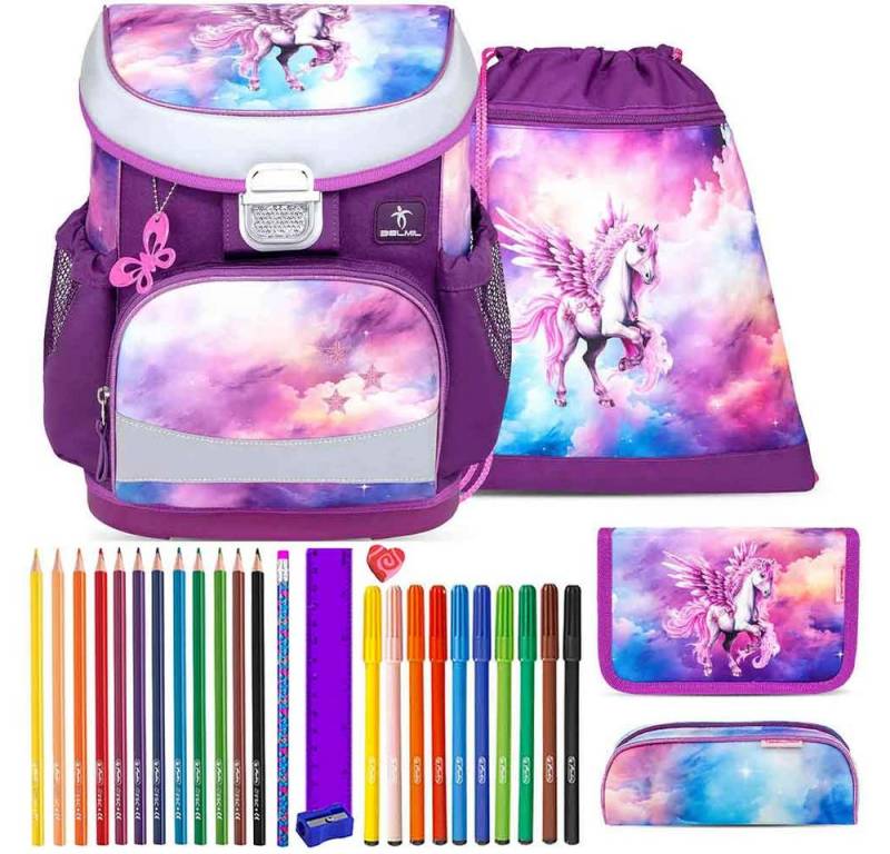 Belmil Schulranzen Set Mini Fit 10-teilig 2025 Mädchen Pegasus von Belmil