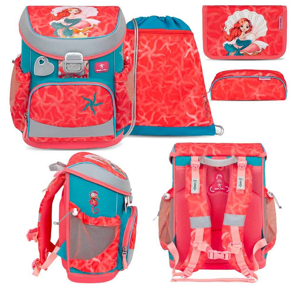 Belmil Schulranzen Set Mini Fit 4-teilig 2024 Mädchen Sea Queen von Belmil