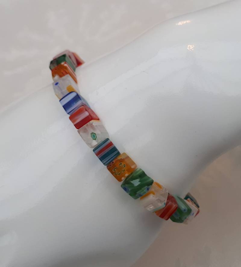 Würfel Perlen Stretch Armband Würfel Perlen Stretch Armband von BeloisDesigns