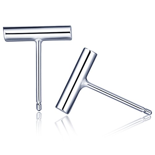 Belons 925 Sterling Silber Damen Mädchen Stab Ohrstecker Stäbchen Stecker Ohrringe Bar Earrings, 11mm von Belons