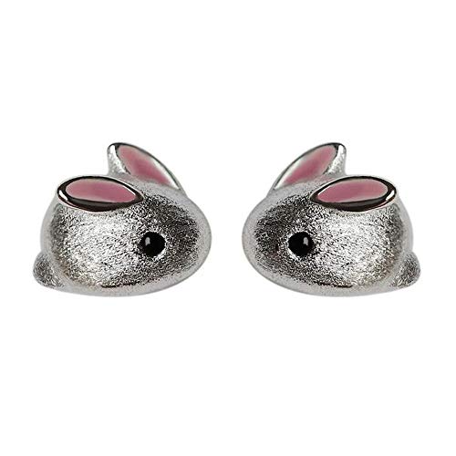 Belons Häschen Ohrstecker Mädchen 925 Sterling Silber Damen Ohrringe Hase Ohrstecker Kinder Ohrschmuck von Belons