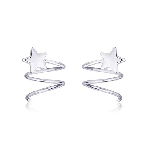 Belons Sterne/Herzen/Papierflieger Ohrstecker Ohrringe 925 Sterling Silber Mädchen Ohrstecker Spirale Schraubenlinie Creolen Ohrringe für Damen Frauen Kinder (Silber-Stern) Belons Sterne/Herzen/Papierflieger Ohrstecker Ohrringe 925 Sterling Silber Mädchen Ohrstecker Spirale Schraubenlinie Creolen Ohrringe für Damen Frauen Kinder (Silber-Stern) von Belons