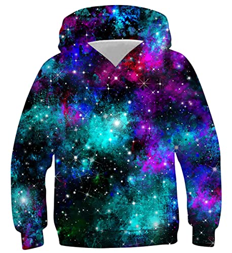 Belovecol Hoodie für Teen Jungen Mädchen Coole Kapuzenpullover Milchstraße Pullover Kapuzenpulli 14 15 16 Jahre von Belovecol