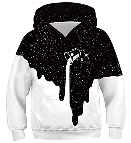 Belovecol Paint Hoodie Jungen Mädchen 3D Kapuzenpullover Neuheit Lustige Pullover Kinder Langarm Sweatshirts 11 12 13 Jahre von Belovecol