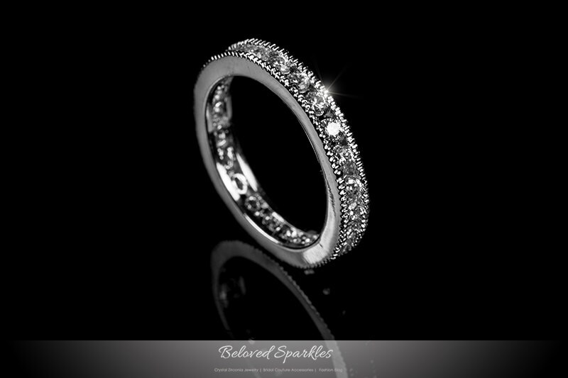 Lia 2mm 1Ct Round Cz Milgrain Channel Set Eternity Stackable Ring-Cubic Zirconia Diamond Bridal Wedding Anniversary Promise Band Lia 2mm 1Ct Round Cz Milgrain Channel Set Eternity Stackable Ring-Cubic Zirconia Diamond Bridal Wedding Anniversary Promise Band von BelovedSparkles