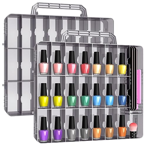 Beloving Nagellack-Organizer-Etui, Grau (2 Stück), 2 Count (Pack of 1), Praktisch und schön von Beloving