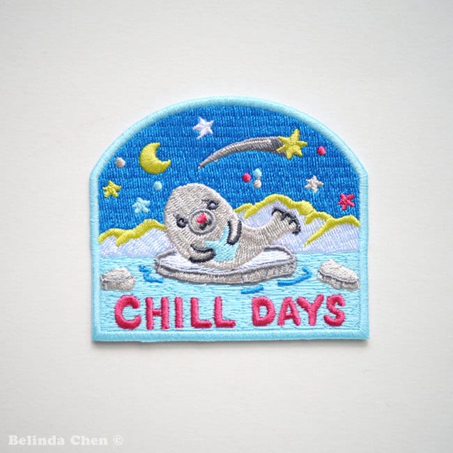 Baby Robbe Chill Days Bügeln Aufnäher von BelsArt