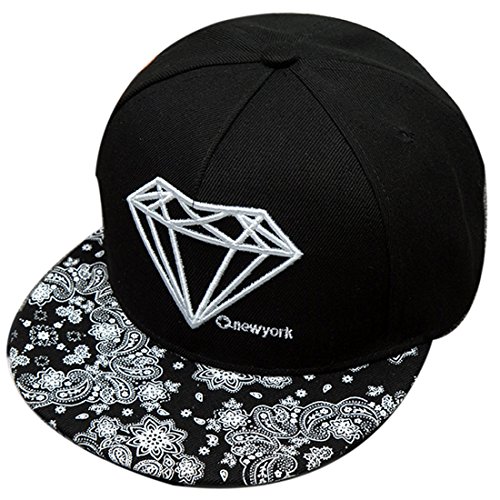 Belsen Damen Diamant Muster Cap Baseball Hut Trucker Hat (schwarz) von Belsen