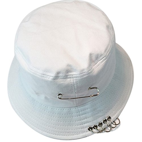 Belsen Damen Stift Reifen Sonnenhut Bucket Hat Fischerhüte Strand Hut Mütze (weiß) von Belsen