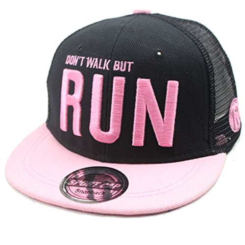 Belsen Kind Hip-Hop AFFE Mesh Cap Baseball Kappe Hut (Stickerei Schwarz Rosa) von Belsen