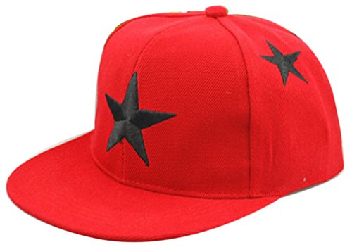 Belsen Kind Hip-Hop Stern Dreidimensional Stickerei Cap Baseball Kappe Hut (rot) von Belsen