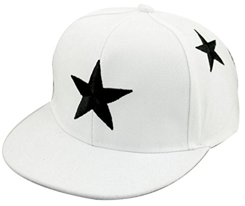 Belsen Kind Hip-Hop Stern Dreidimensional Stickerei Cap Baseball Kappe Hut (weiß) von Belsen