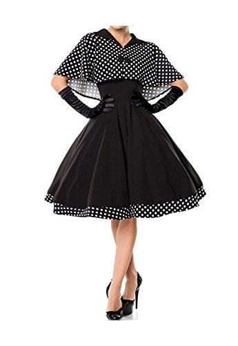 Belsira Damen Swing-Kleid mit Cape im Retro-Style 2XL von Belsira
