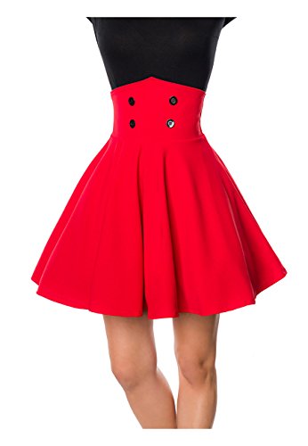 Belsira Damen kurzer Swing-Rock im Retro-Style 2XL von Belsira