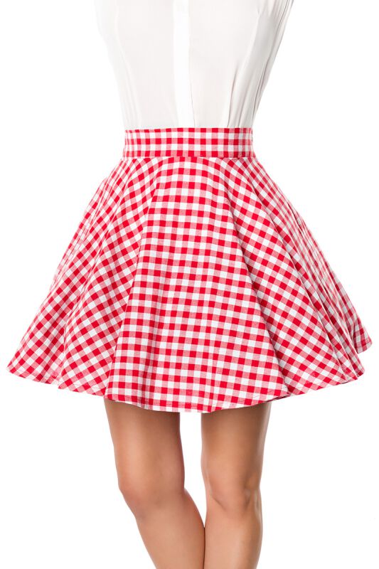 Belsira Kurzer Swing-Rock Kurzer Rock rot weiß in XXL von Belsira