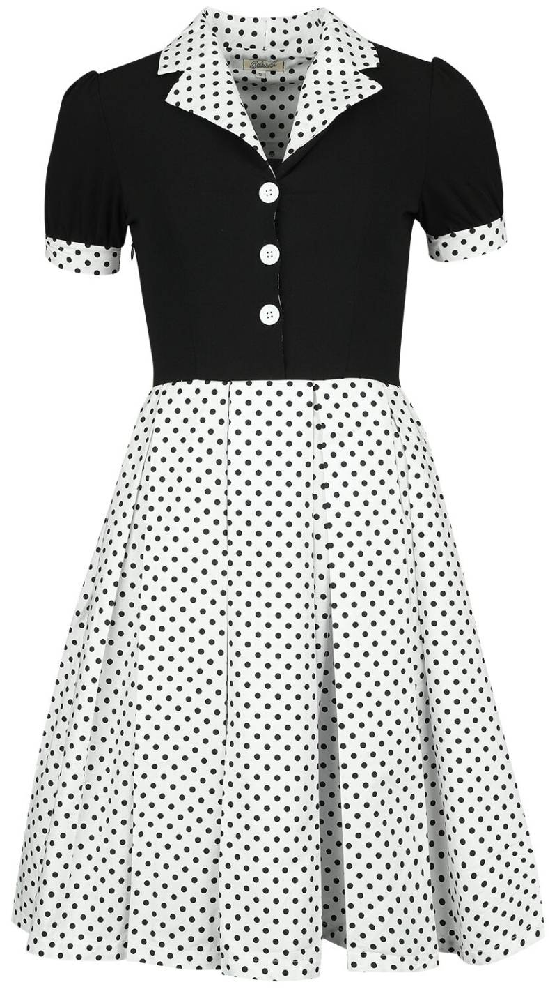 Belsira Retrokleid Mittellanges Kleid schwarz weiß in L von Belsira