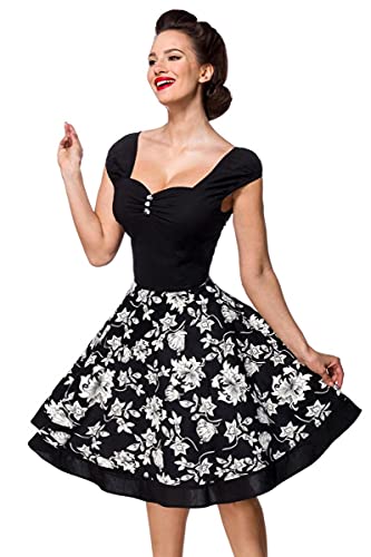 Belsira Retro Blumenkleid mit kurzen Puff?rmeln S von Belsira