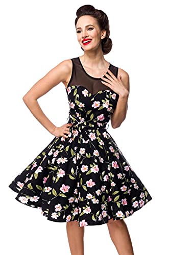 Belsira Retro Vintage Kleid mit Netzeinsatz S von Belsira