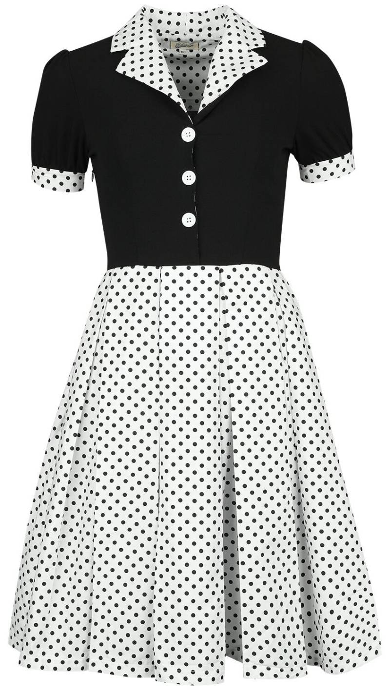 Belsira Retrokleid Mittellanges Kleid schwarz weiß in XXL von Belsira