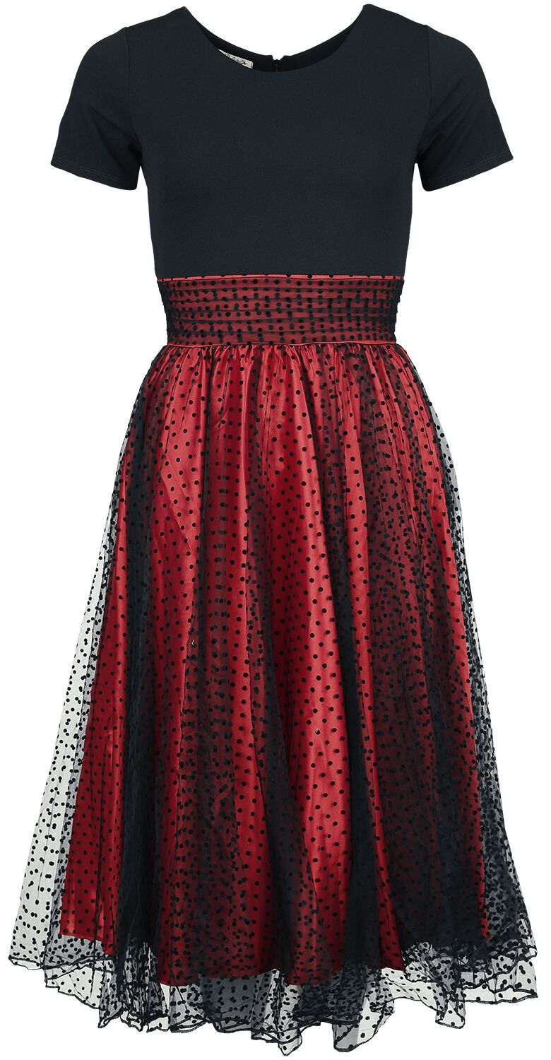 Belsira - Rockabilly Kleid knielang - Retrokleid mit Punkten - S bis XL - für Damen - Größe M - schwarz/rot Belsira - Rockabilly Kleid knielang - Retrokleid mit Punkten - S bis XL - für Damen - Größe M - schwarz/rot von Belsira