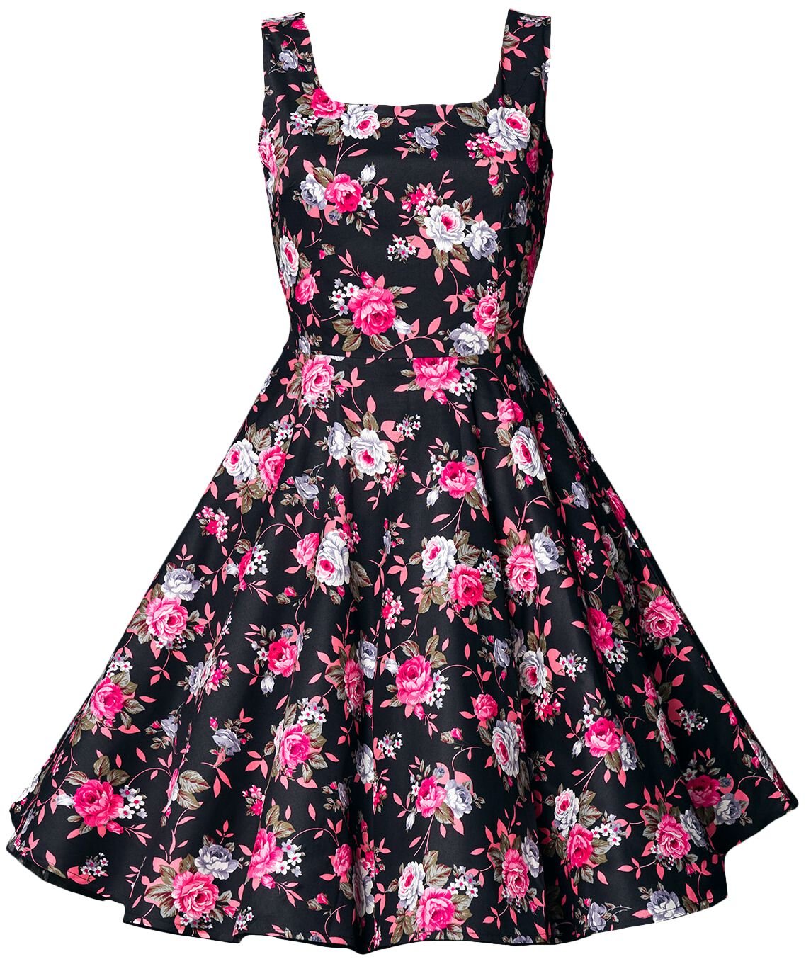 Belsira - Rockabilly Kleid knielang - Swing-Blumenkleid - XL bis 3XL - für Damen - Größe 3XL - multicolor von Belsira
