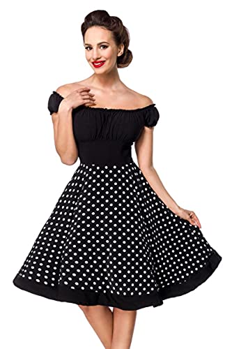 Belsira Schulterfreies Swing-Kleid Frauen Mittellanges Kleid schwarz/wei? XL von Belsira