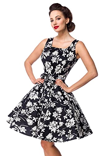 Belsira Swing-Blumenkleid Frauen Mittellanges Kleid schwarz XL von Belsira
