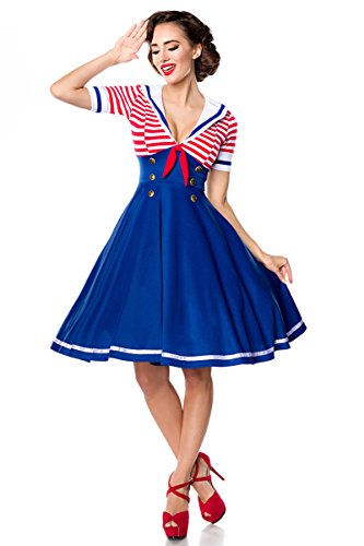 Belsira Swing-Kleid im Marinelook Mittellanges Kleid blau/rot/wei? M von Belsira