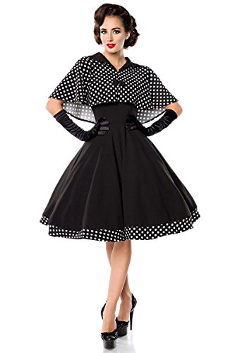 Belsira Swing-Kleid mit Cape Mittellanges Kleid schwarz 3XL von Belsira