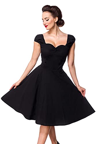 Belsira Vintage Kleid Frauen Mittellanges Kleid schwarz XL von Belsira