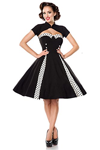 Belsira Vintage-Kleid mit Bolero Mittellanges Kleid schwarz/wei? XXL von Belsira