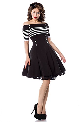 Belsira - Vintage-Kleid - schwarz/weiß/dots - 3XL von Belsira