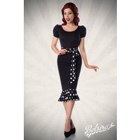 Dots-Jersey-Kleid mit Puffärmeln von Belsira