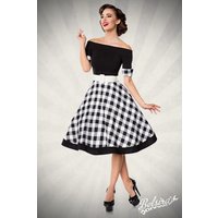 Schulterfreies Retro Kleid mit Tellerrock von Belsira