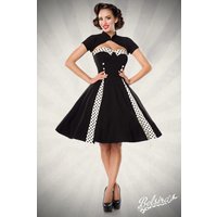 Vintage-Kleid mit Bolero, Vintage Retrokleid mit Tellerrock, herzförmigem Ausschnitt und kurzen Ärmeln, Eleganz mit Godets und dekorativen Knöpfe Vintage-Kleid mit Bolero, Vintage Retrokleid mit Tellerrock, herzförmigem Ausschnitt und kurzen Ärmeln, Eleganz mit Godets und dekorativen Knöpfe von Belsira