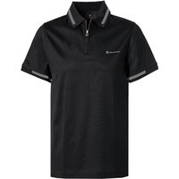 BELSTAFF Herren Zip-Polo schwarz Baumwoll-Jersey von Belstaff