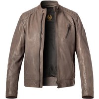 BELSTAFF Herren Lederjacke grau Lammleder unifarben von Belstaff