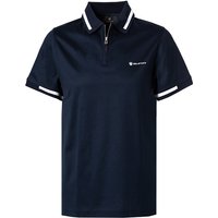 BELSTAFF Herren Zip-Polo blau Baumwoll-Jersey von Belstaff