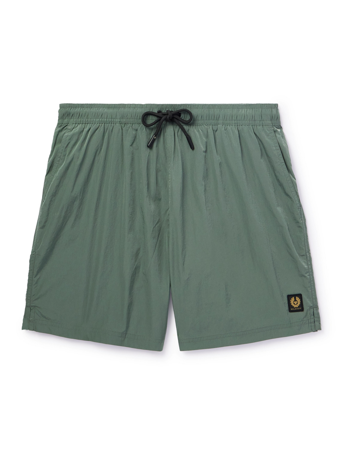Belstaff - Clipper Straight-Leg Mid-Length Swim Shorts - Men - Green - S von Belstaff